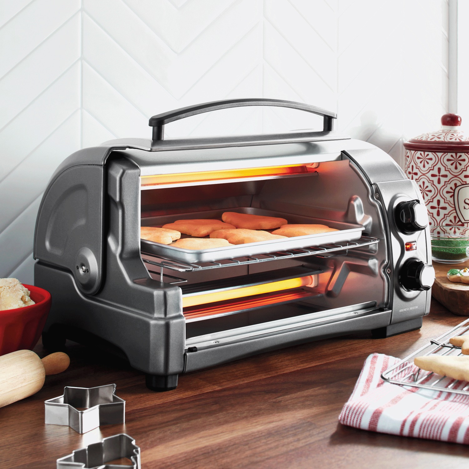 Hamilton Beach Easy Reach Toaster Oven with Roll Top Door Montgomery Ward