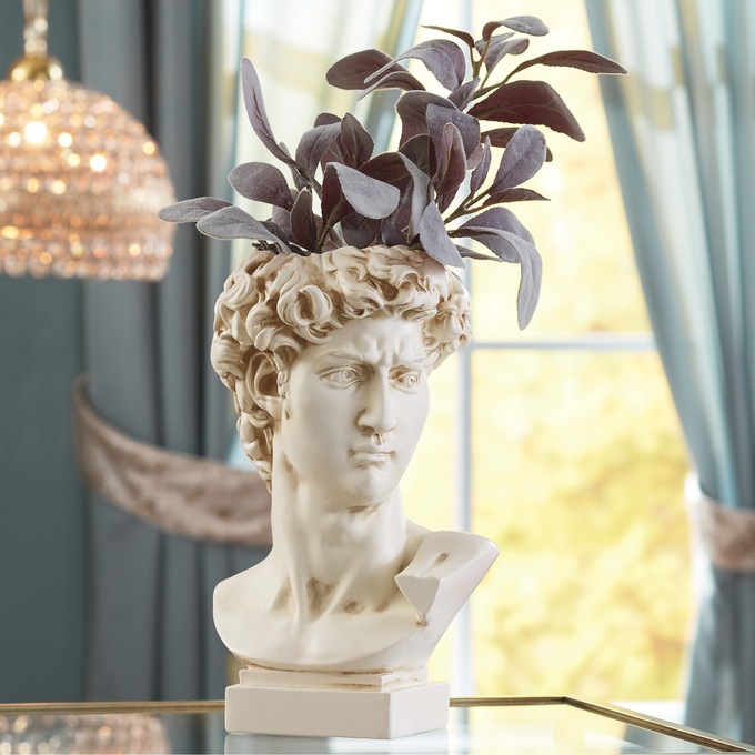 Grecian Bust Planter Vase, , large