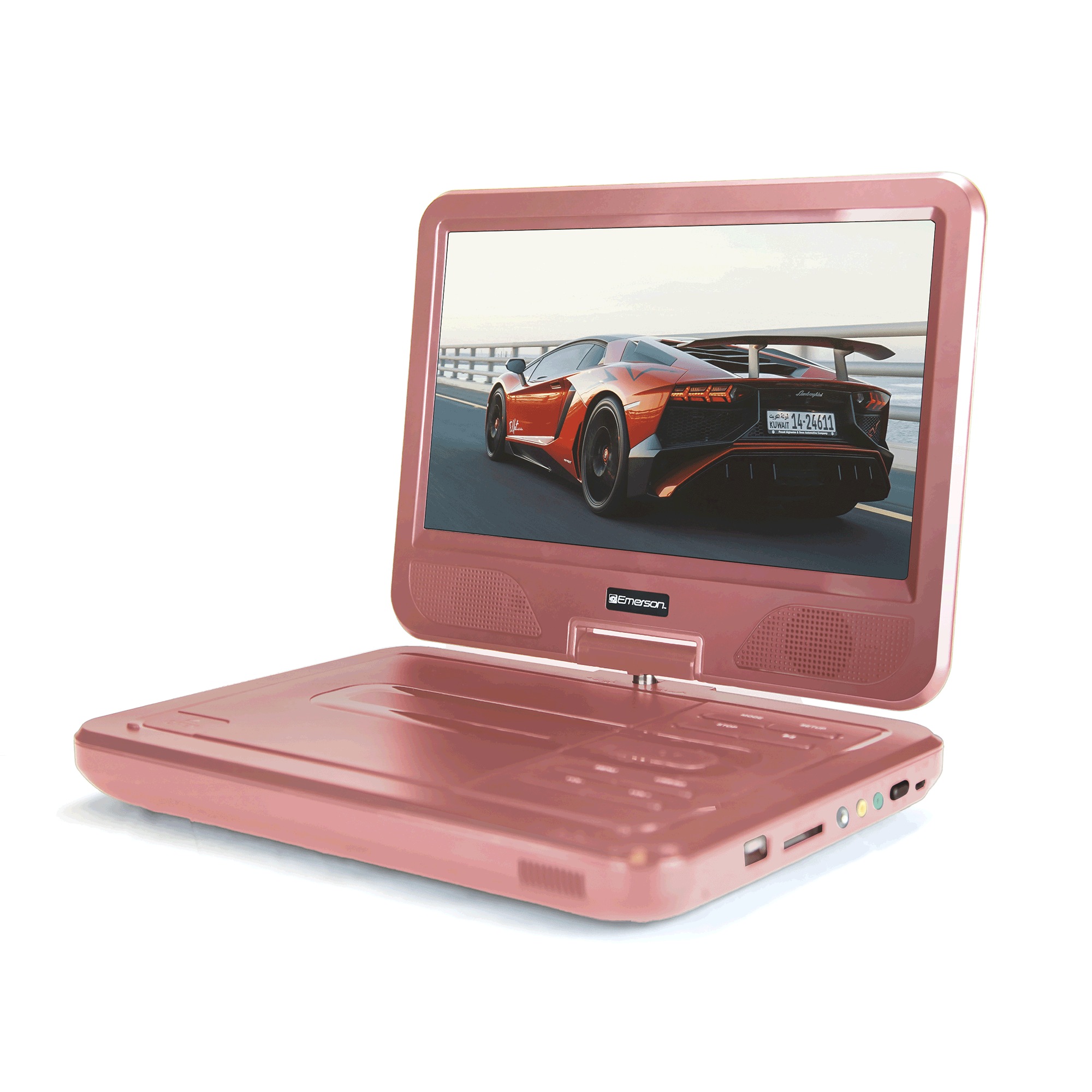 Emerson 10.1" DVD Player with Swivel Screen, Rose Gold, large