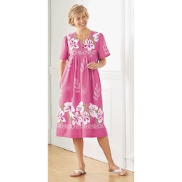 Border Print Patio Dress, , large