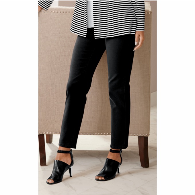 Ava Colored Slim Jean, Black, large