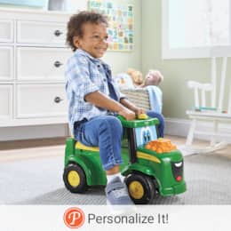 Personalized John Deere Ride-On Tractor, , large