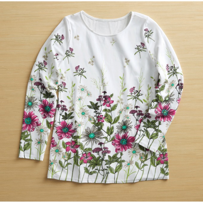 Wildflower Knit Tee, , large