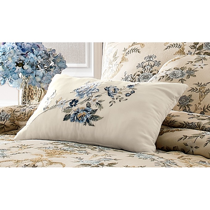 Serenity Jacquard Embroidered Pillow, , large