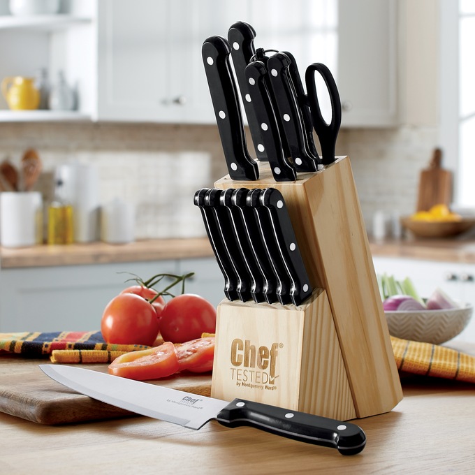 14 Pieces Stainless Steel Knife Block Set