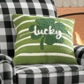 Hand-Hooked Shamrock Pillow, , large