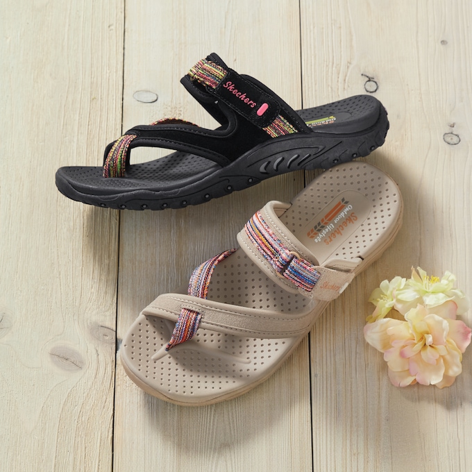 Skechers Reggae Toe Thong with Colorful Straps, , large