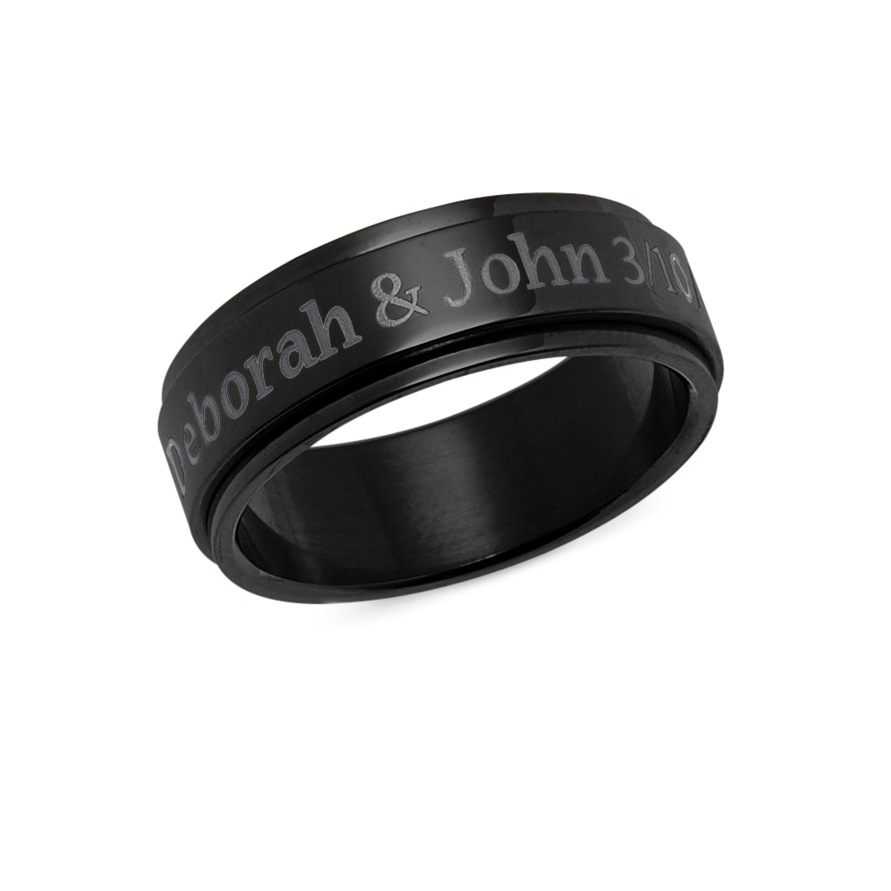 Personalized Message Spinner Ring, , large