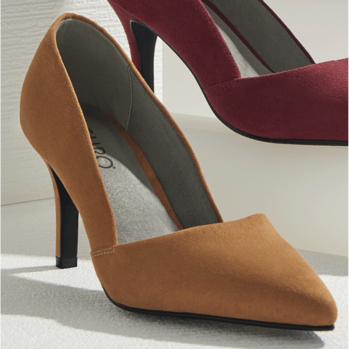 Rich Suede-Look Pump with 3.25" Heel, , large