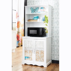 Palmier Scrolled-Mirror Microwave Cabinet, , large