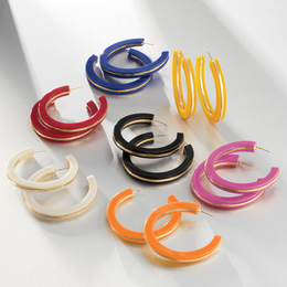 Colored J-Hoops, , large