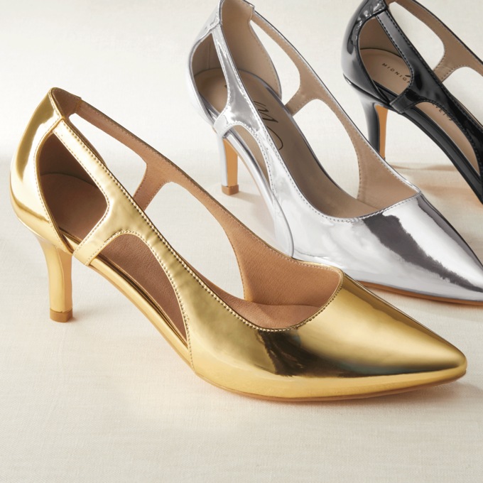 Midnight Velvet Metallic Pump, , large