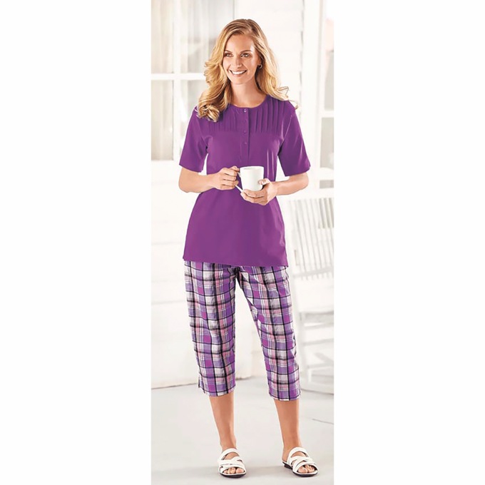 Plaid Capris, , large