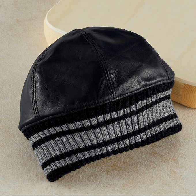 Men's Leather Skully, , large