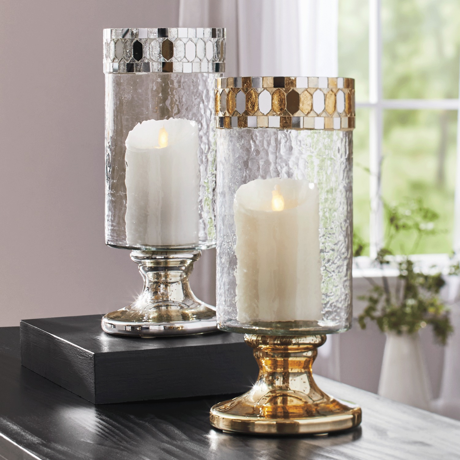 Mosaic Hurricane Candleholder Montgomery Ward