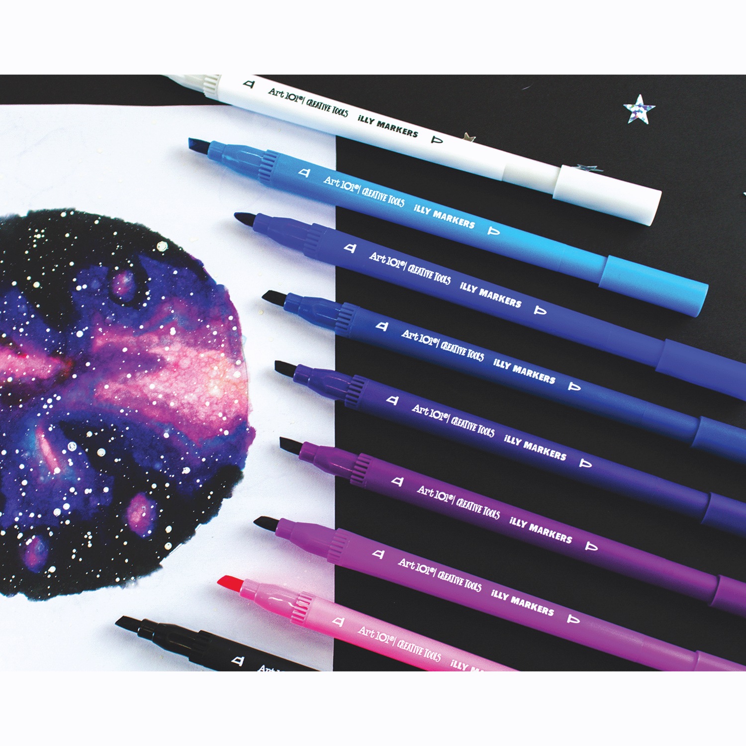 Art 101 36Piece DualTip Illy Markers Montgomery Ward