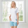 2-Piece Short Set, Turquoise White, large