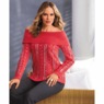 Suzie Sequin Cable Sweater, , large