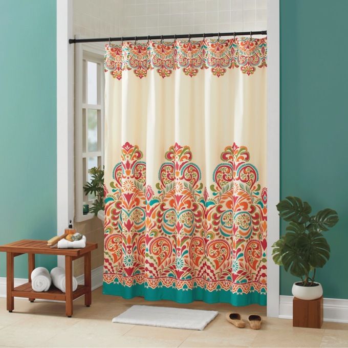 Clara Shower Curtain, Multi, large