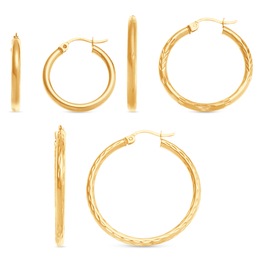 3-Pair Hoop Set, , large