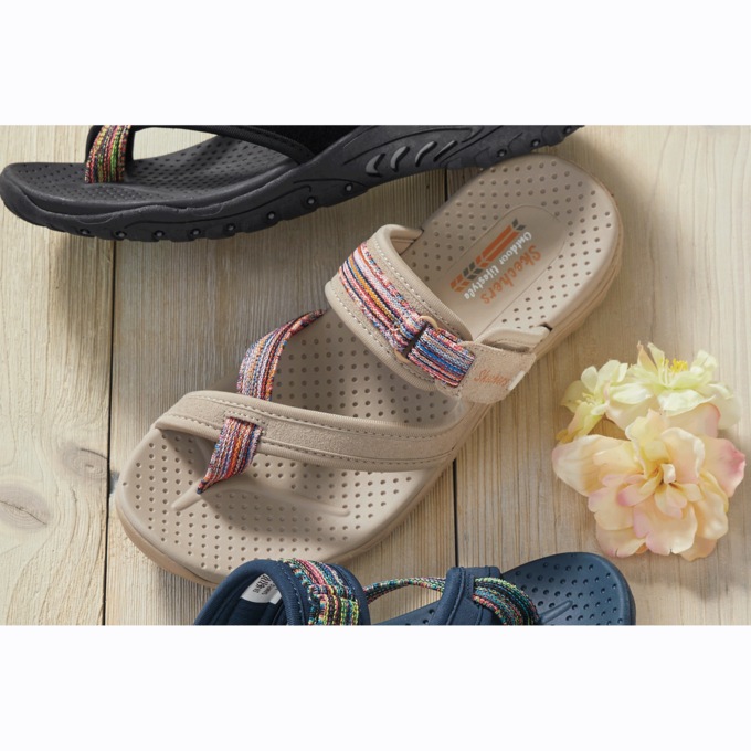 Skechers Reggae Toe Thong with Colorful Straps, , large