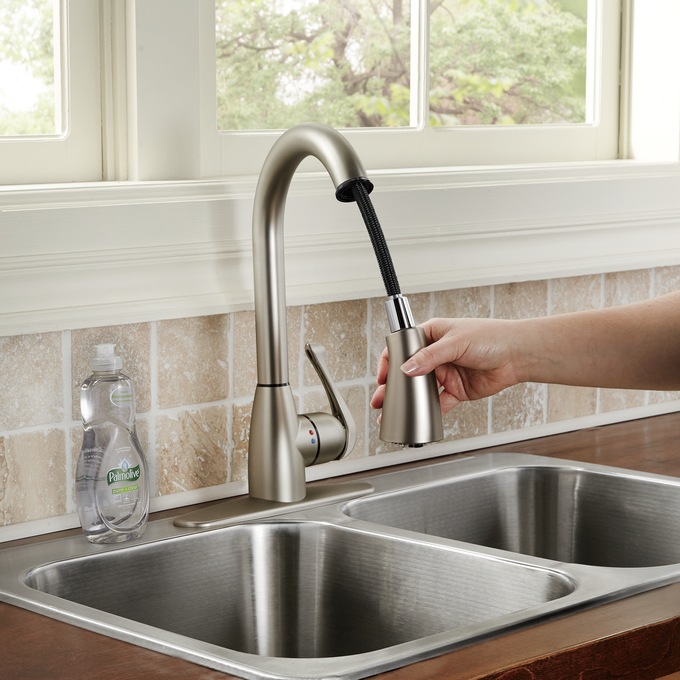 Bell Pull Down Kitchen Faucet By Cleanflo Montgomery Ward