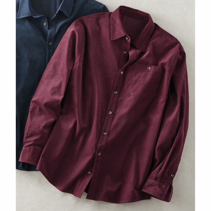 21-Wale Corduroy Shirt, , large