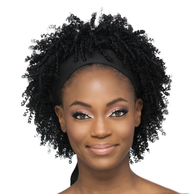 Vivica Fox Anjika Tie Headband Wig, Jet Black, large