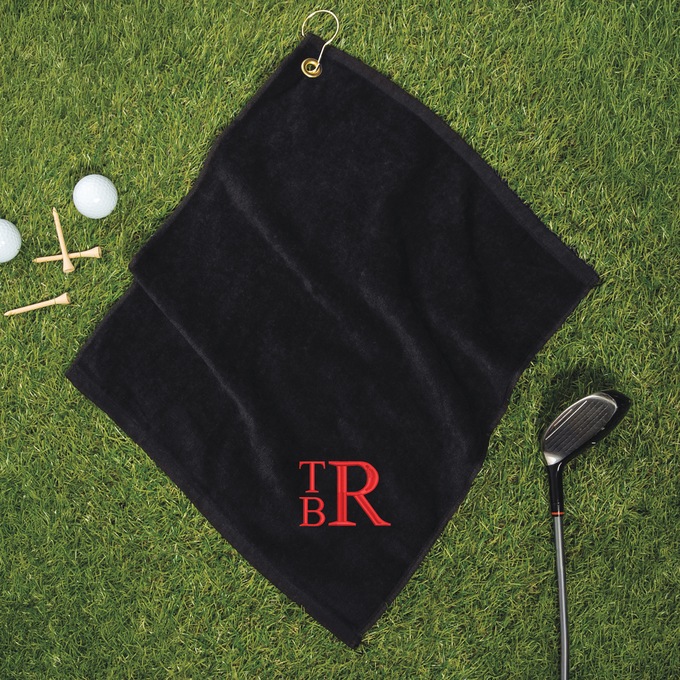 Personalized Stacked Monogram Golf Towel, , large