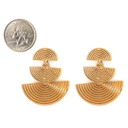 Metal Drop Post Earrings, , large