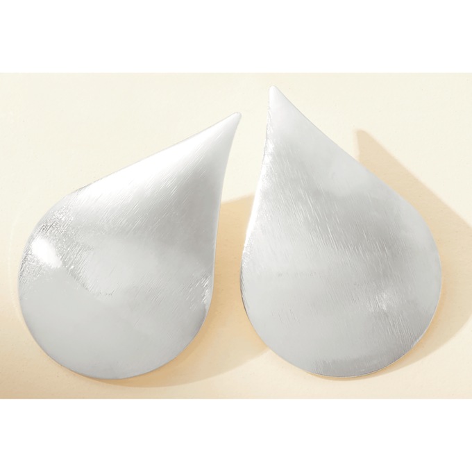 Large Teardrop Post Earrings, , large