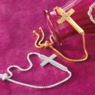 Diamond Cross Adjustable Bracelet, , large