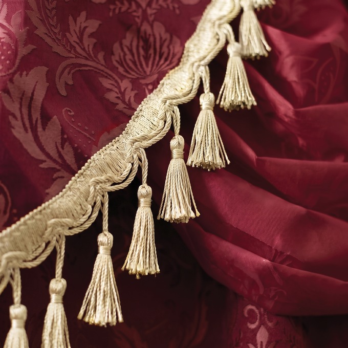 Alice Complete Window Set, Burgundy Solid, large