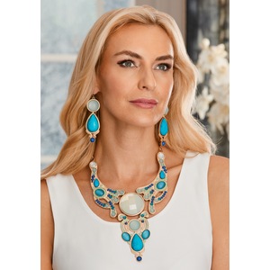 Opalescent Blues Necklace, , large