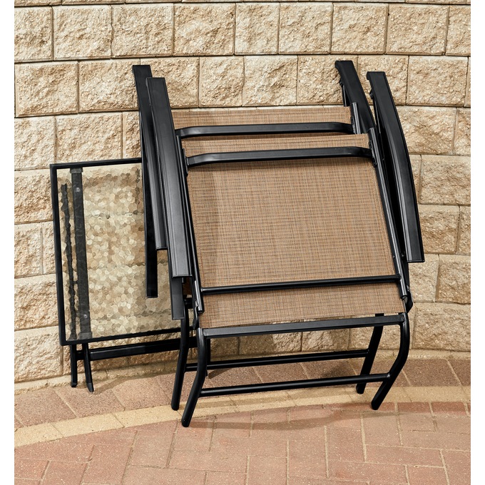 3-Piece Outdoor Folding Conversation Set, , large