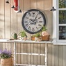 Farmers Market Outdoor Wall Clock, , large
