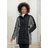 Snowfall Pattern Puffer Parka, Black, large
