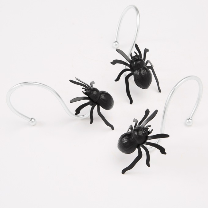 Set of 12 Ghost Shower Curtain Hooks, , large