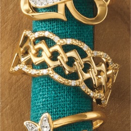 Diamond Link Ring, , large