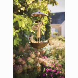 Woman with Umbrella and Birds Chime, , large