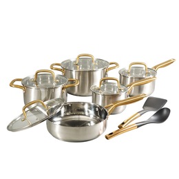 Oster Davinelle 12-Piece Stainless Steel Cookware Set, , large