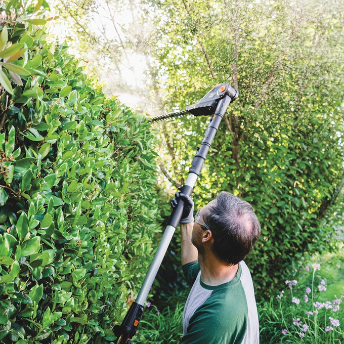 Worx 20V Power Share Cordless 20" 2-in-1 Hedge Trimmer, Black, large