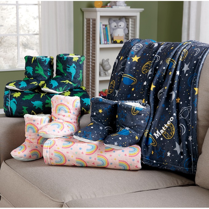 Kids&#39; Novelty Throw & Bootie Set, , large