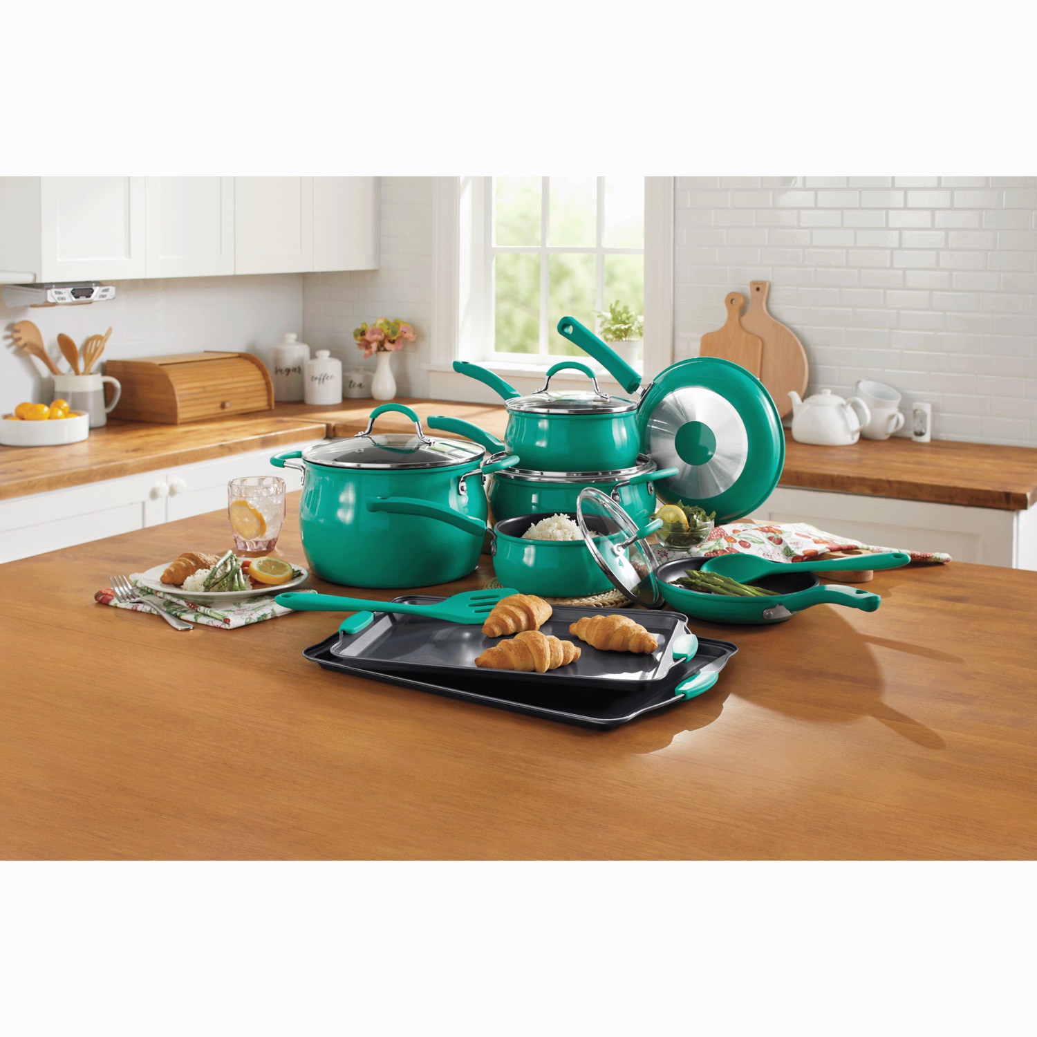 14Piece BellyShaped Aluminum Cookware Set Montgomery Ward