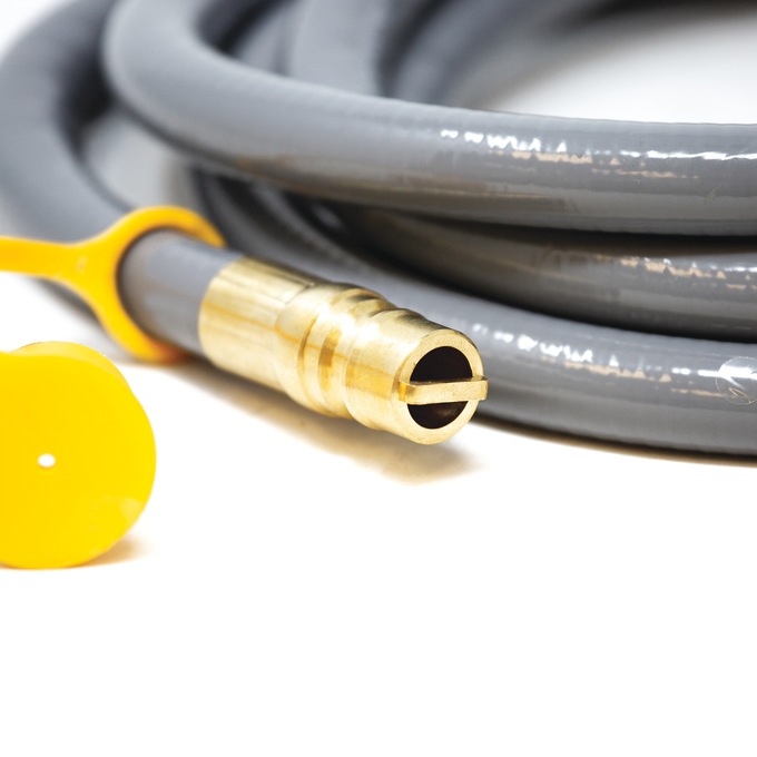 FIRMAN 25ft. Natural Gas Hose with Storage Strap, Gray, large