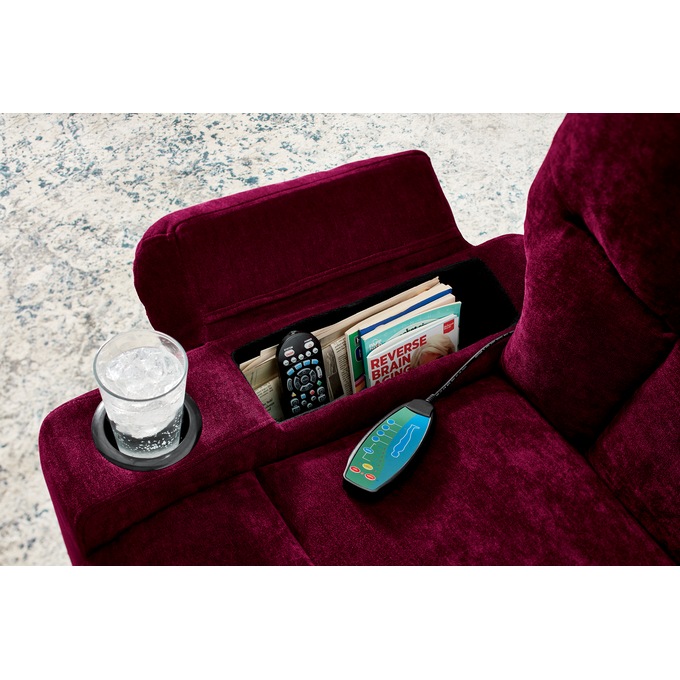 Colton Lift Recliner with Heat & Massage, Burgundy, large