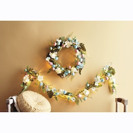 Lit Easter Wreath and Garland &mdash; Buy Both and Save, , large