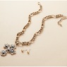Crystal Cross Necklace and Earring Set, , large