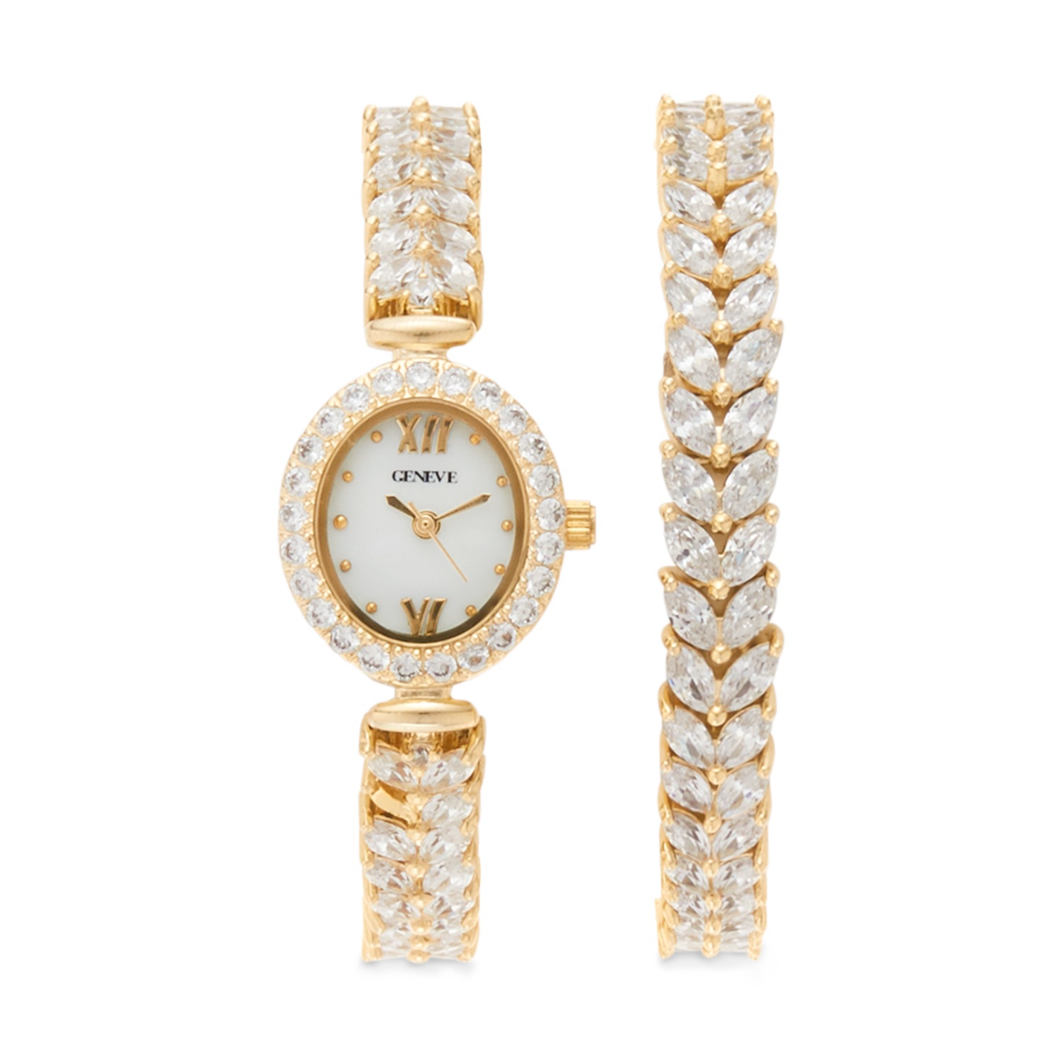 Cubic Zirconia Watch Bracelet Set Montgomery Ward Cubic Zirconia Watch Bracelet Set