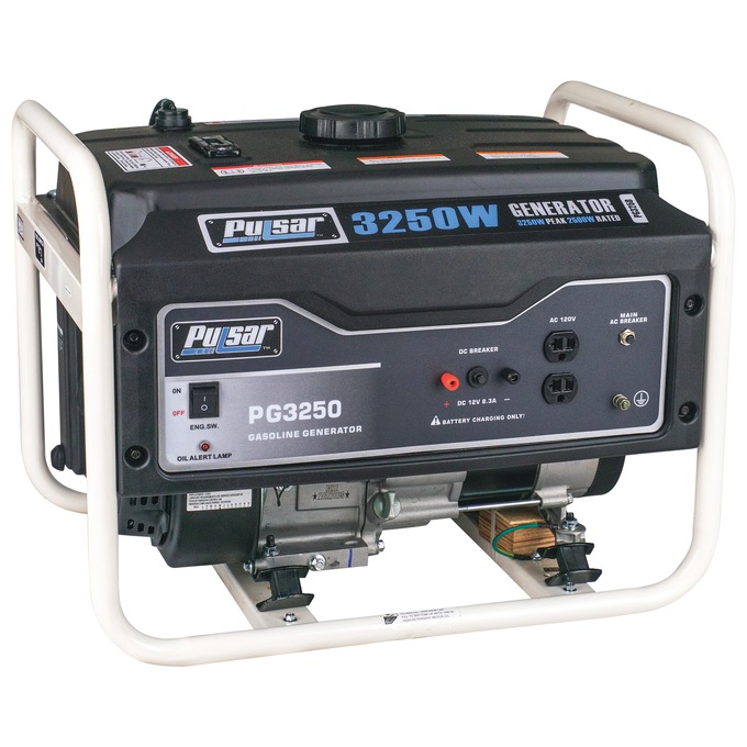Pulsar 3250W/2500W Gas Generator, Black, large